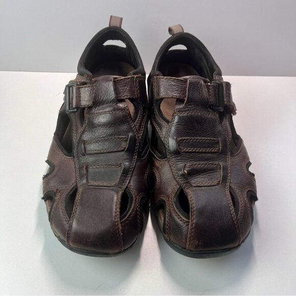 Merrell Men's Brown Leather Sandals - Picture 1 of 4